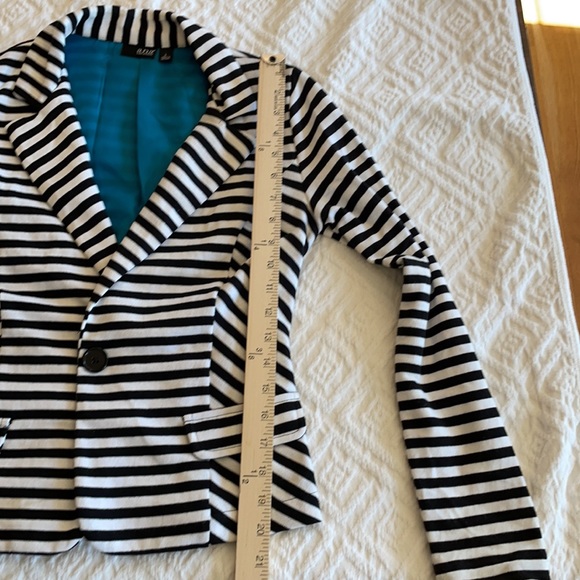 Ana Small Black White Blazer Jacket Suit Stripe - Picture 12 of 16